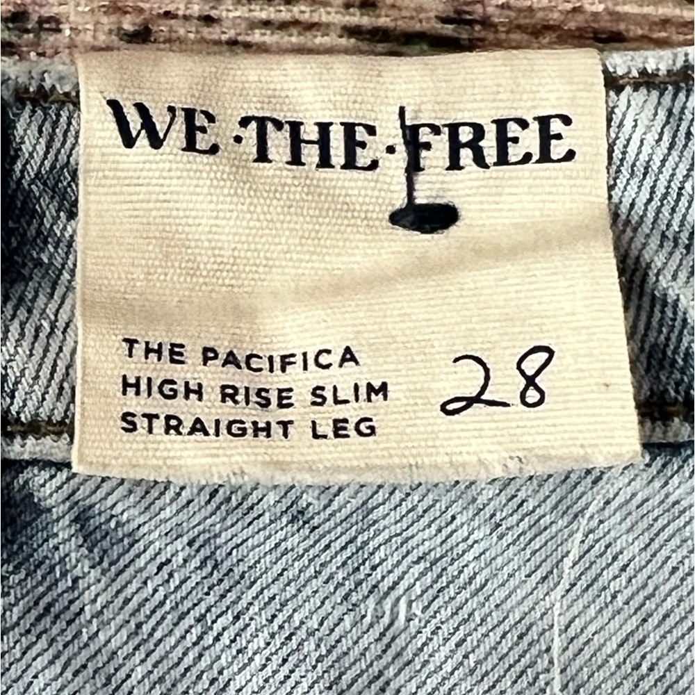💫 We The Free jeans hi rise slim fit straight leg - Picture 6 of 9